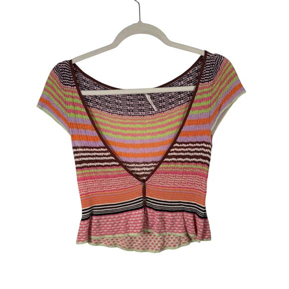 Free People ASO Hannah Montana S1E6 Striped Sweater Vest Y2K Womens Medium - Picture 2 of 7